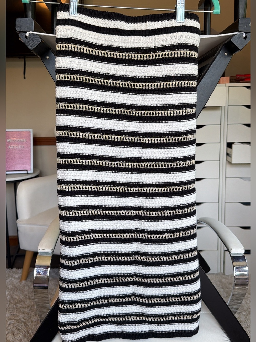 Nine West stripe coverup skirt